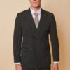 ROCCO - Black Pinstripe Double Breasted Blazer - Image 2