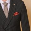 ROCCO - Black Pinstripe Double Breasted Blazer - Image 3